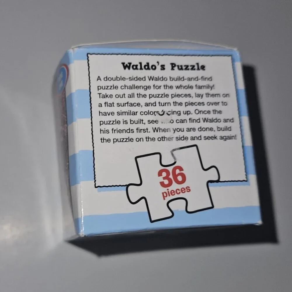 Where's Waldo Double Sided Jigsaw Puzzle 36 Pieces Party Department Store Wendys